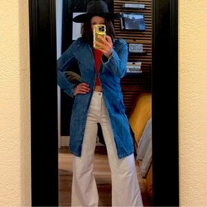 Vintage Denim Longline Coat